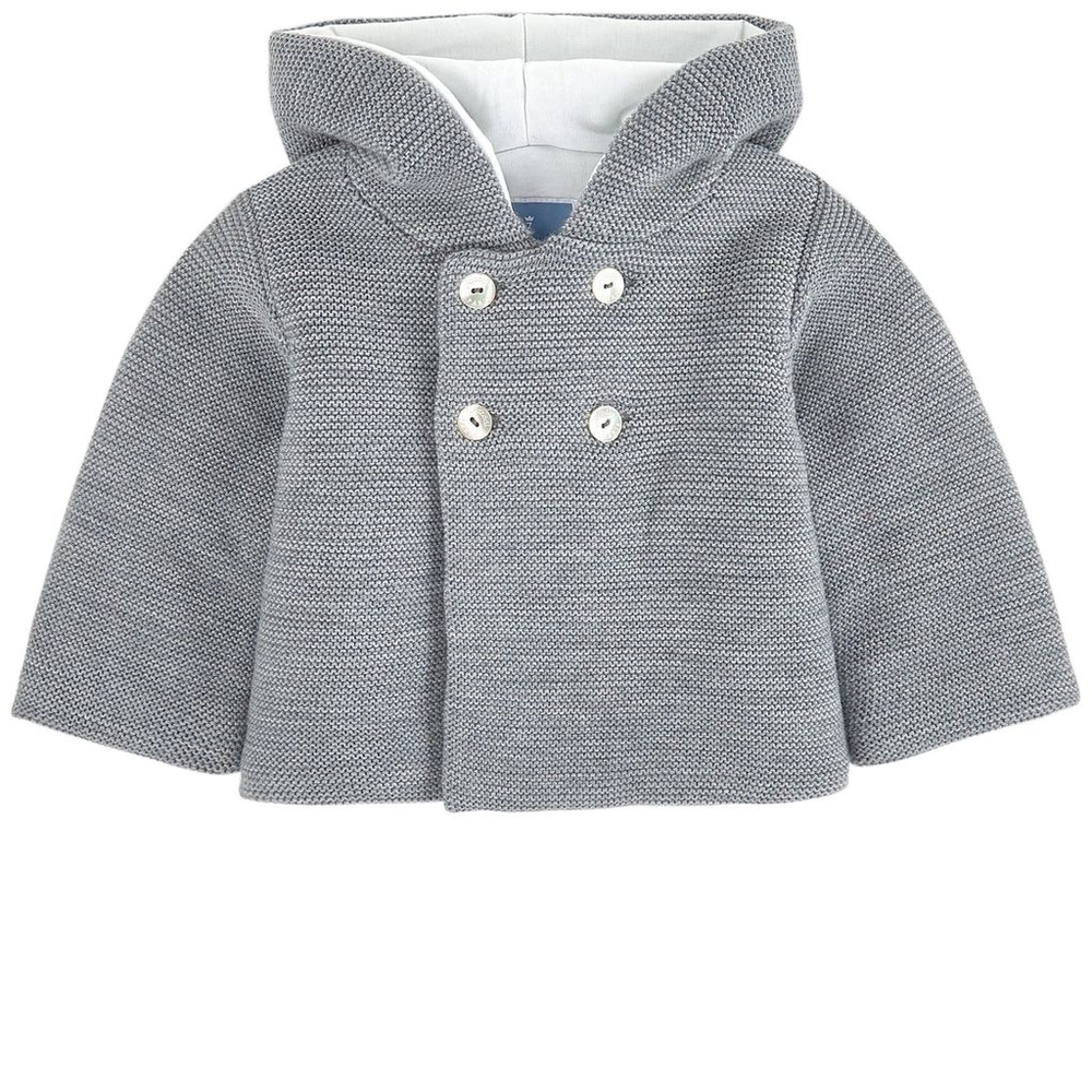 EUC Jacadi Wool Knit Hooded Cardigan 6m